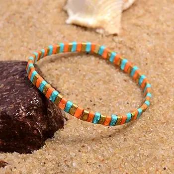 Lune fille coloré Miyuki Bracelets pour femme à la mode charme Wrap Tila Delica perles Boho Surf Pulseras Mujer bijoux livraison directe