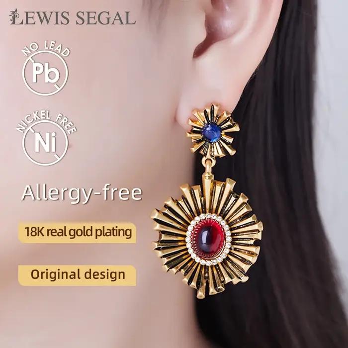 Boucles d'oreilles pendantes en métal irrégulier