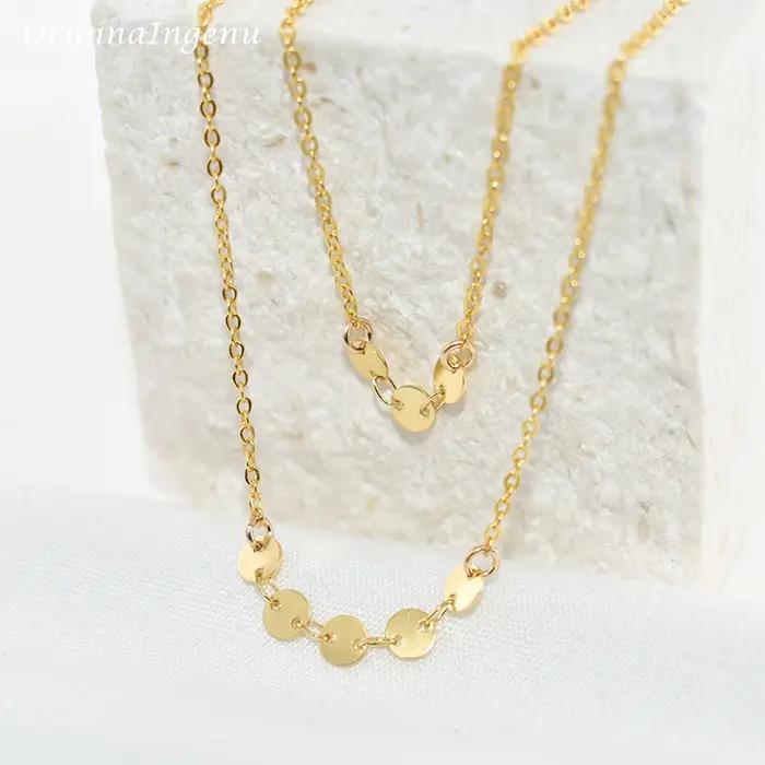 Collier de pièces de monnaie double couche argent véritable 925 pour femmes occasions spéciales soirée élégante à offrir