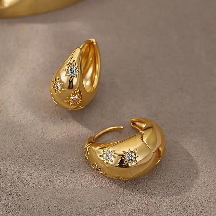 Boucles d'oreilles Mango Star en zircone en forme de larme