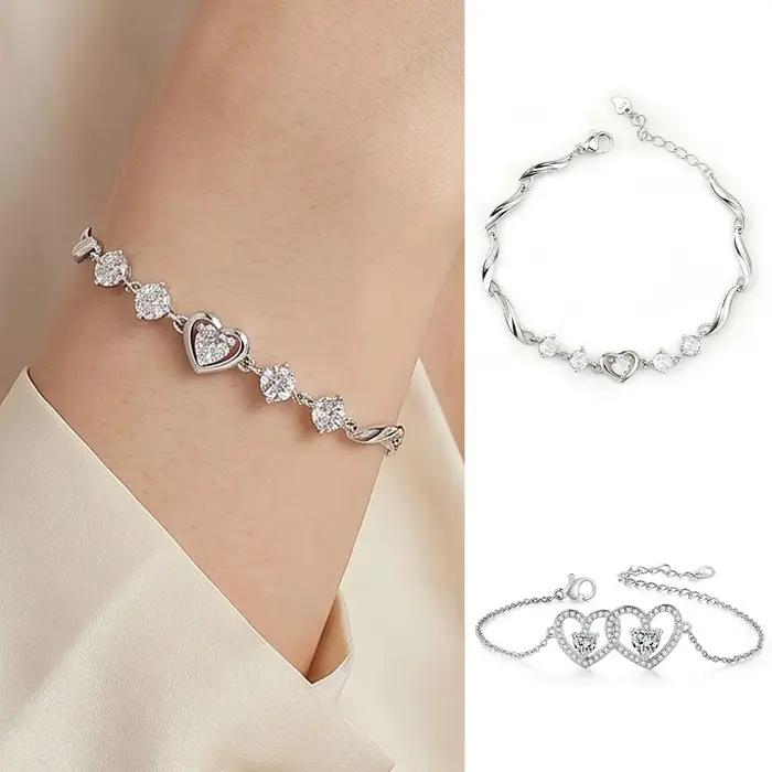 Bracelet à maillons ondulés torsadés pour femmes
