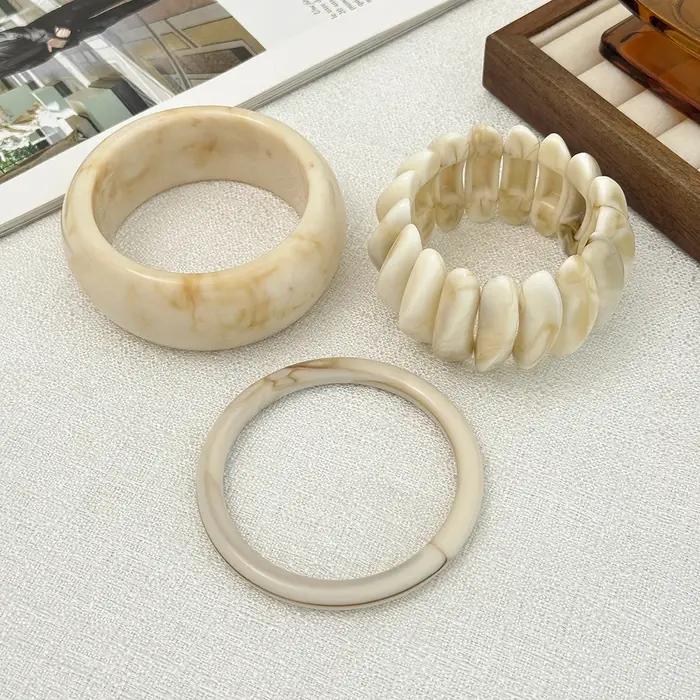 Bracelets ronds Vintage Beige