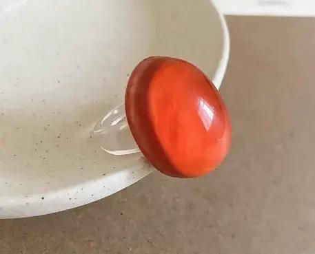 Bague ovale en résine, bijoux élégants pour femmes