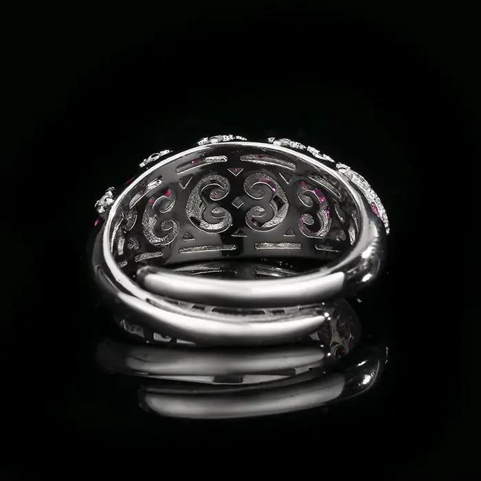 Vinregem Lab créé saphir rubis émeraude gemmes Vintage ouvert anneau réglable pour les femmes cadeau anniversaire bijoux fins en gros