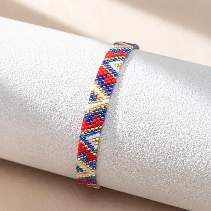 Bracelet Miyuki Bohème pour Femme Perles faites à la Main Motifs Géométriques Tracker d'Humeur Occasions Spéciales