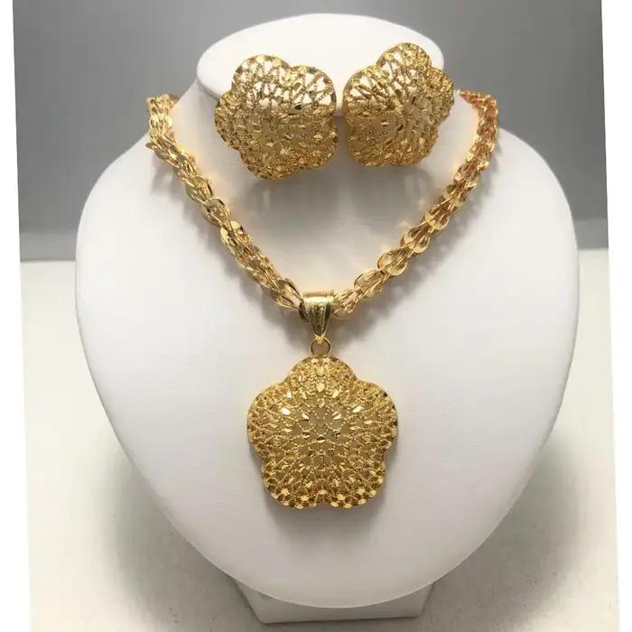 Ensemble de bijoux de mariage en or pour femmes