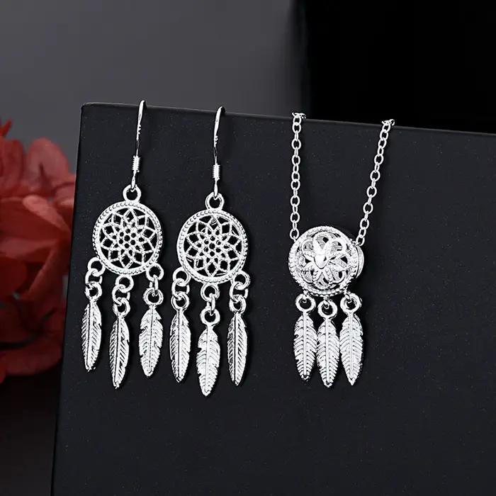 URMYLADY – collier et boucles d'oreilles en argent Sterling 925 pour femmes