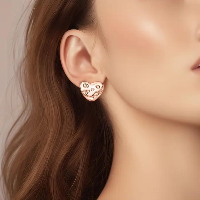 Boucles d'oreilles en argent sterling 925 serties de zirconium blanc pour femmes, bijou romantique et hypoallergénique pour occasions spéciales