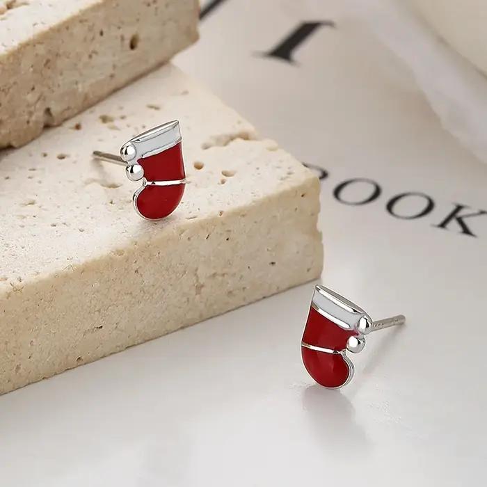 Boucles d'oreilles plaquées rhodium en argent S925