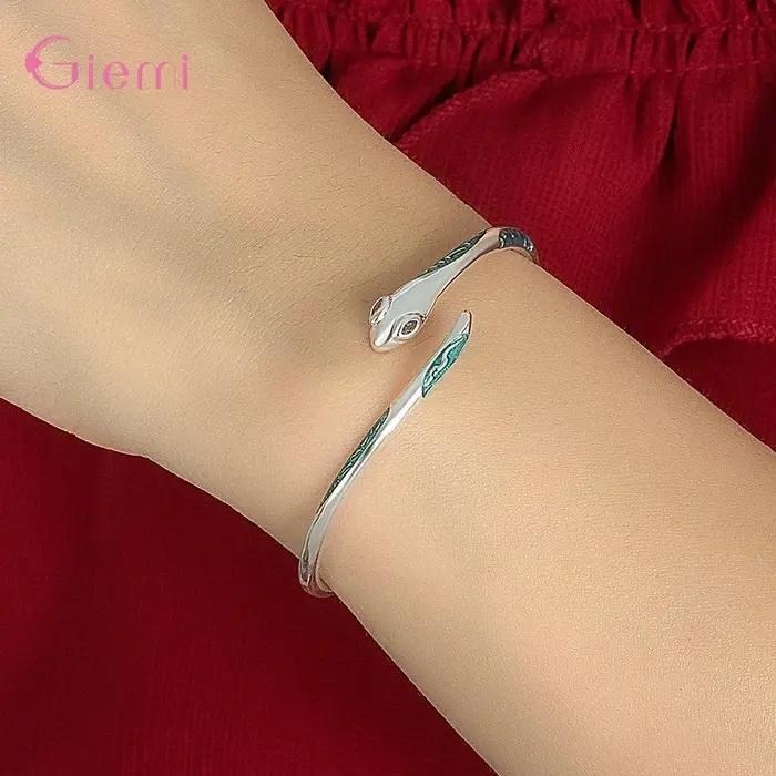 Bracelets ouverts ajustables en argent sterling 925 vintage