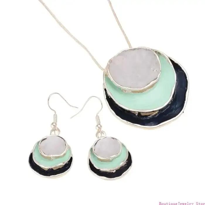 E1PE – ensemble bijoux à fleurs pour femmes, bijoux professionnels, collier boucles d'oreilles pour