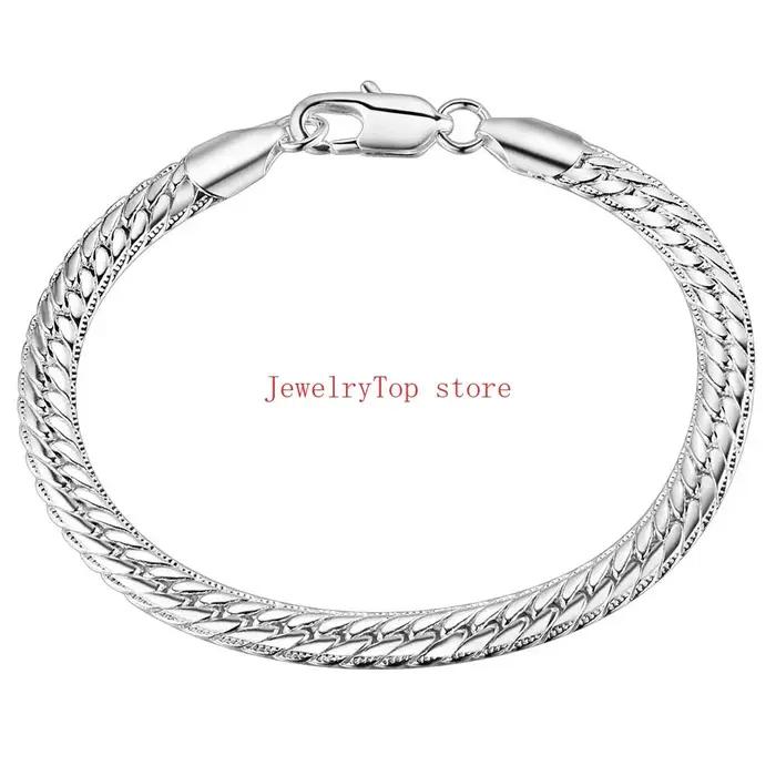 Bracelet en argent regardé 925 pour hommes et femmes