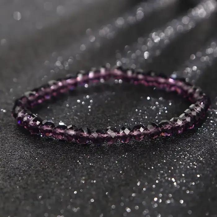 Bracelets en cristal transparent pour femmes et filles