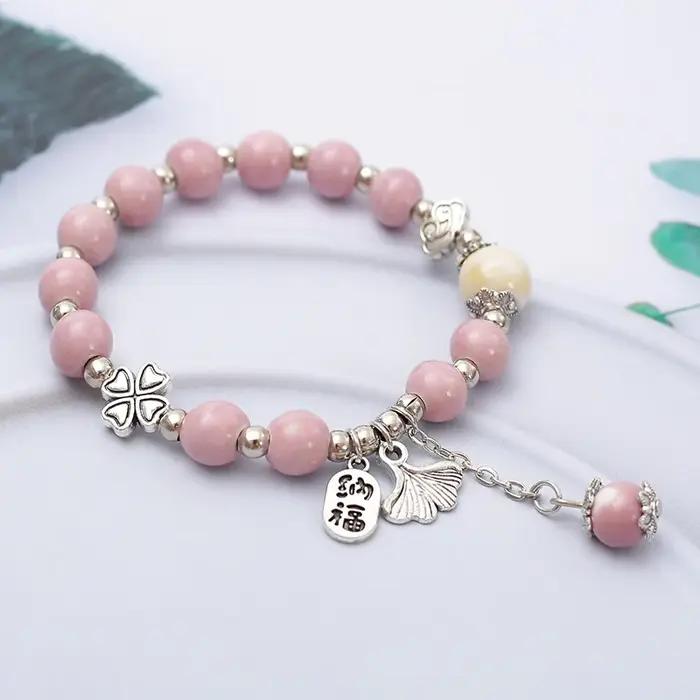 Bracelet en céramique rétro artistique pour femme, cadeau polyvalent, bijoux en céramique, meilleur