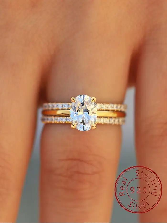 Bague classique en argent Sterling 925 pour femmes, magnifique bague en Zircon brillant, pour fête de bal de mariage, luxe, mode, bijoux fins de haute qualité