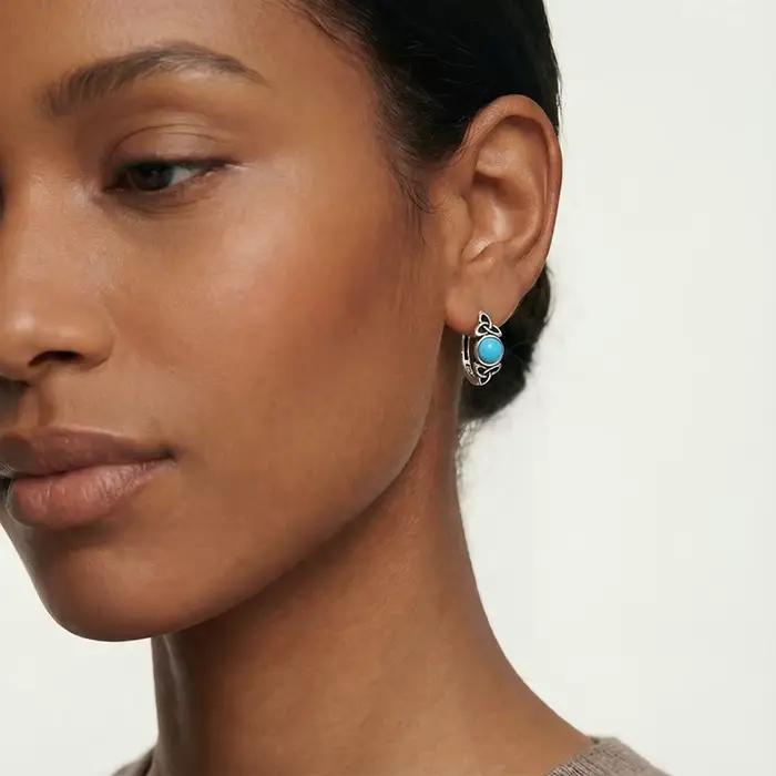 Boucles d'oreilles originales en argent Sterling 925