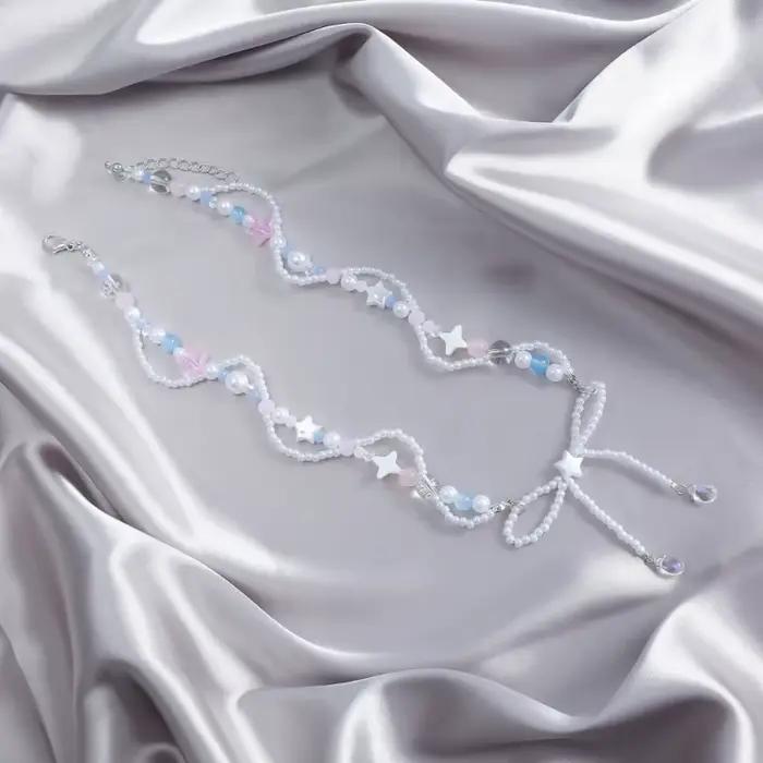 Chaîne clavicule en perles délicates