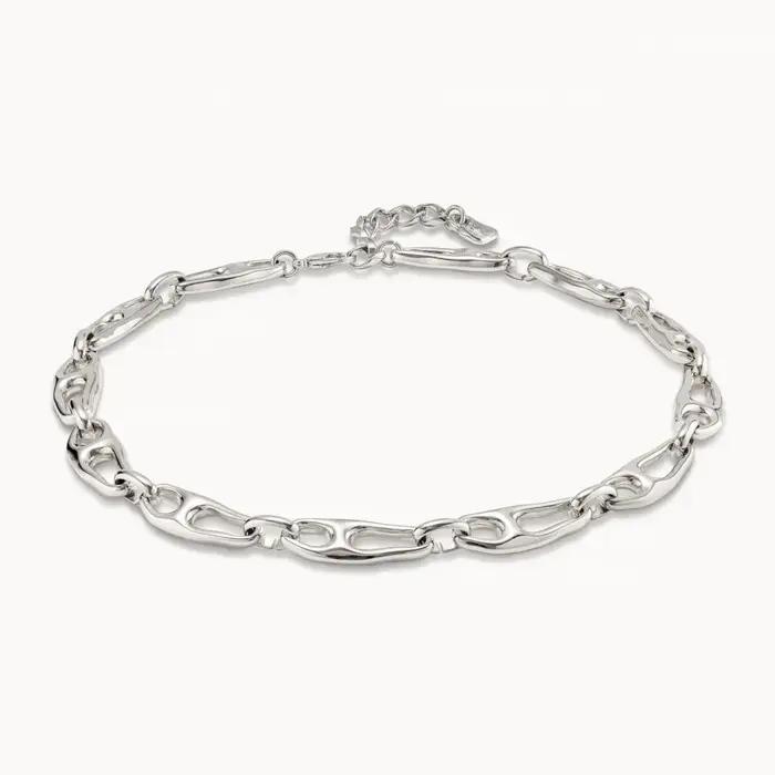 Collier géométrique en argent au Design créatif personnalisé