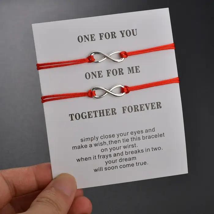 Bracelets de Couple en Résine Tissée à la Main, Géométriques, Réglables, Idéals pour Fiançailles et Mariages