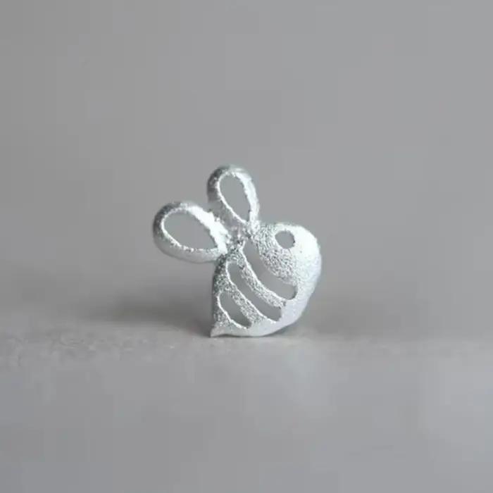 Boucles d'oreilles abeille en argent Sterling 925