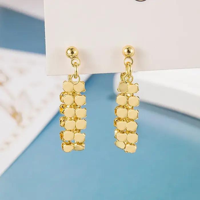 Boucles d'oreilles longues à pampilles brillantes pour femmes et filles