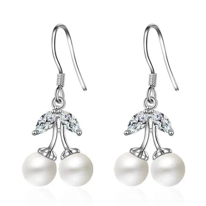 Boucles d'oreilles en argent regardé 925 pour adolescentes, bijoux en argent regardé véritable, aucu