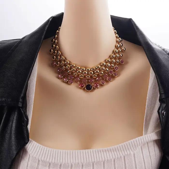 Collier de mariée multicouche réglable