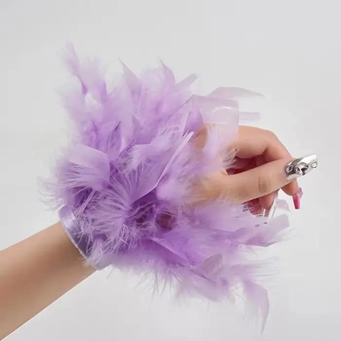 Nouvelle mode plumes Bracelet manches ongles ornement