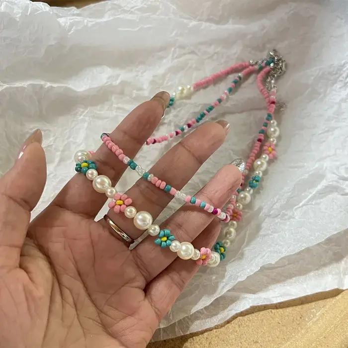 Ensemble de colliers de perles de style bohème pour femmes