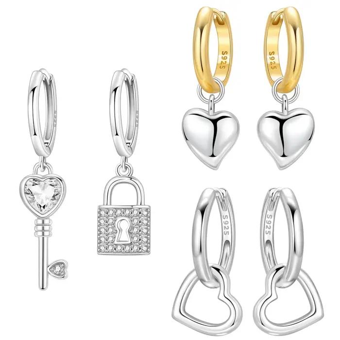 MISEFF – boucles d'oreilles en argent Sterling S925