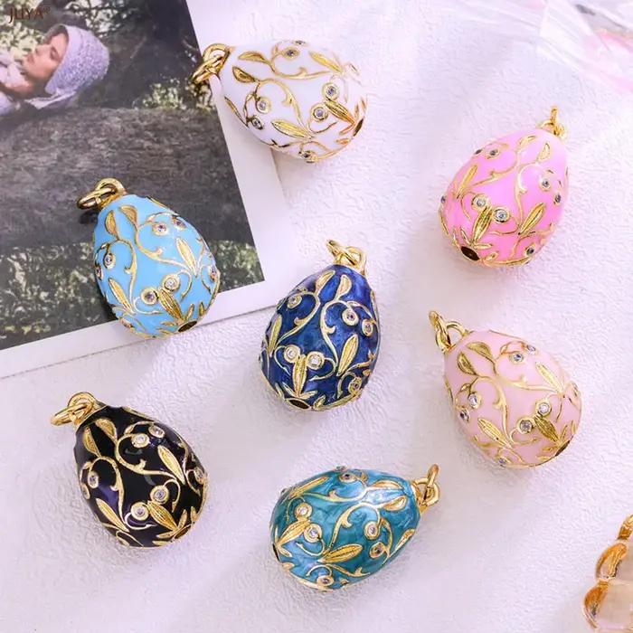 JUYA nouveau pendentif goutte d'eau 3D Type bohême CZ émail breloque pour bricolage femmes colliers fabrication de bijoux accessoires