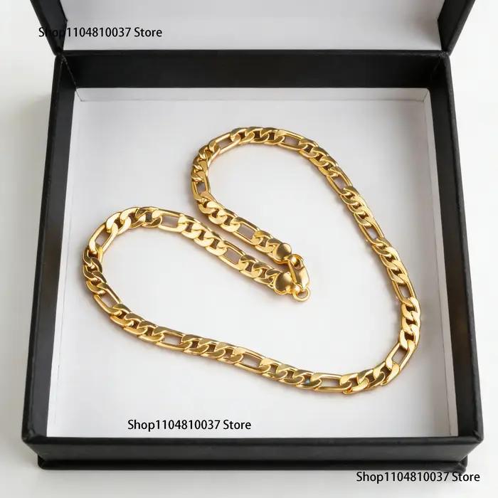 Collier classique pour hommes en or plaqué 18 carats