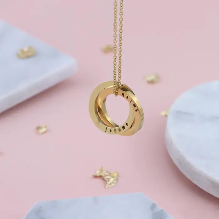Collier de Famille Multinoms Personnalisé Élégant en Acier Inoxydable pour Femmes Occasions Spéciales Anniversaire Présent pour Mère