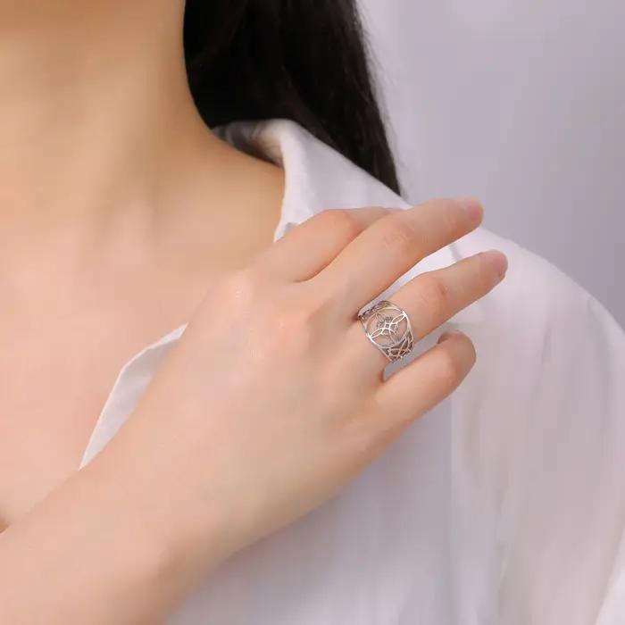 Bague en acier inoxydable à nœud de sorcière vintage pour engagement et occasions spéciales unisexe avec choix de couleur et taille
