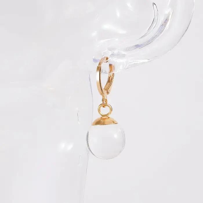 Boucles d'oreilles en verre transparent minimalistes pour femmes élégantes occasions spéciales mariage anniversaire engagement