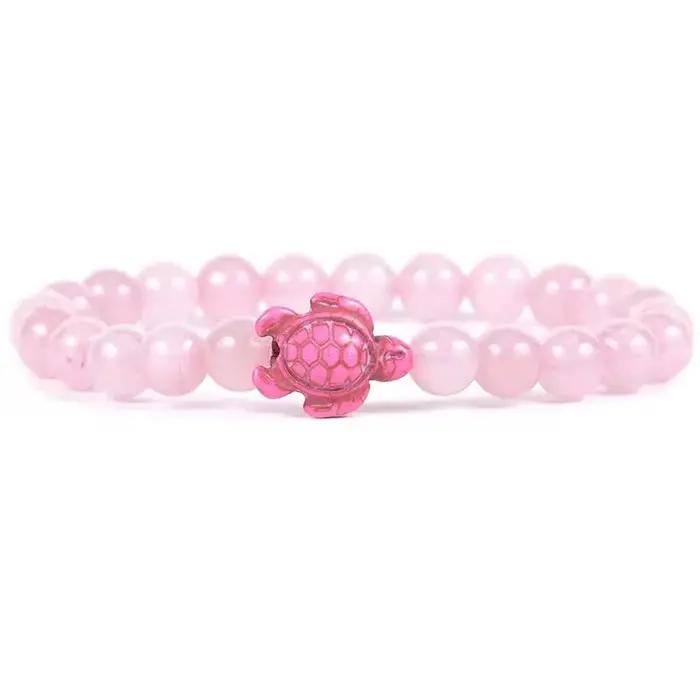 Bracelet de suivi de tortue de mer en pierre avec chaîne corde pour homme et femme style classique pour la conservation de la nature occasions spéciales