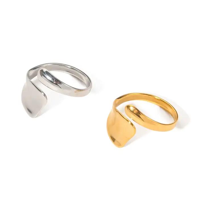 Uworld-Grande Bague Personnelle en Acier Inoxydable pour Femme