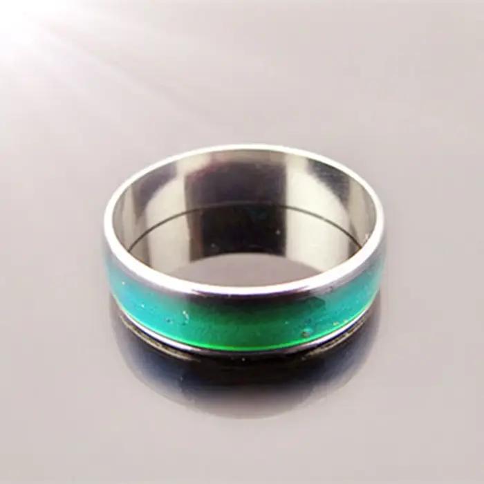 Bague d'humeur en acier inoxydable pour hommes et femmes