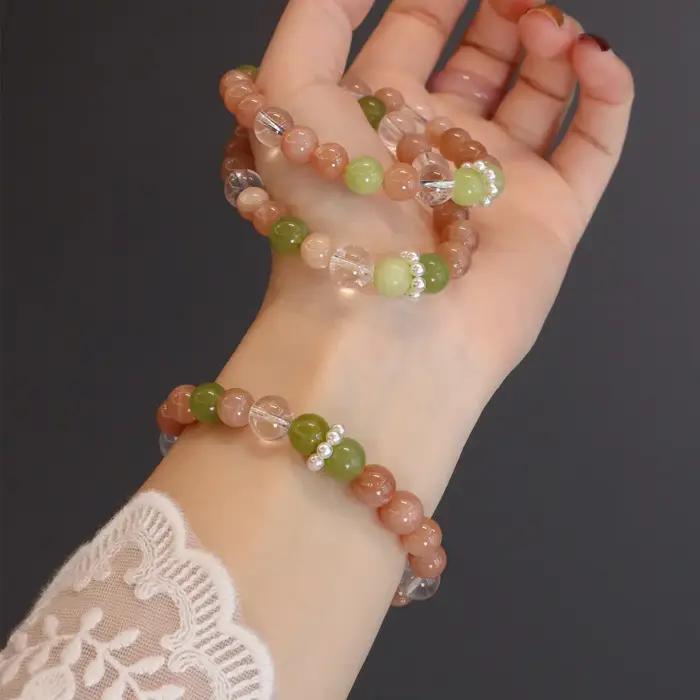 Bracelet en perles de cristal naturel multi-pierres pour femmes occasions spéciales partys fêtes anniversaires saint-valentin