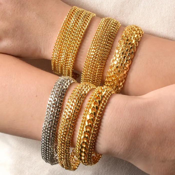 Bracelets de chaîne à maillons en cuivre de dubaï pour unisexe