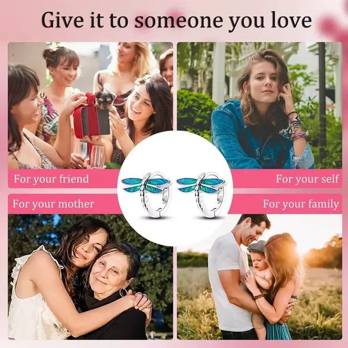 Boucles d'oreilles libellule pour femmes, clous d'oreilles en argent Sterling 925, bijoux à la mode pour fête, mariage, fiançailles, cadeau