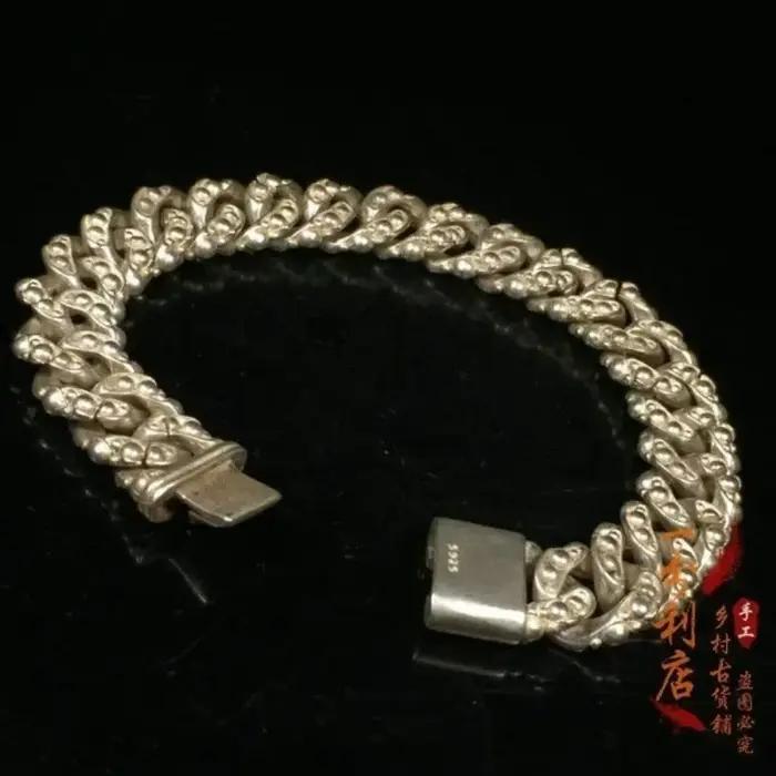 Bracelet tibétain en argent pour homme et femme design classique bijou unique à la mode pour soirée cadeau personnalisable