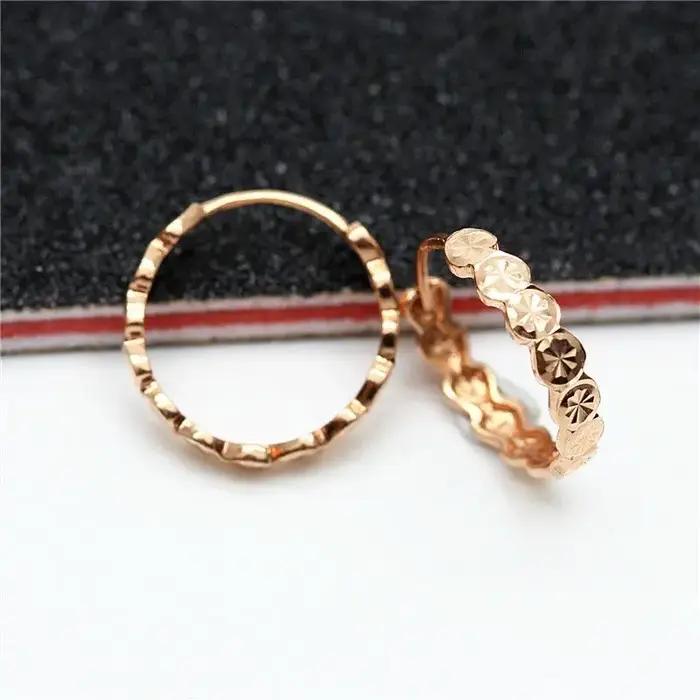 Boucles d'oreilles plaquées or violet pour femme occasionnelle élégante style classique simple moderne nouvelle 14K