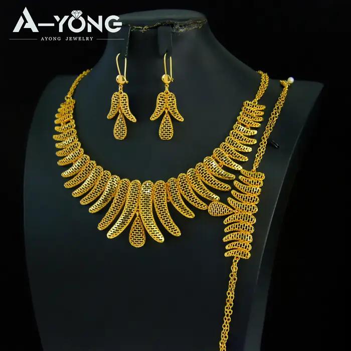 Ensemble de bijoux de mariage en or ethnique kurde de luxe