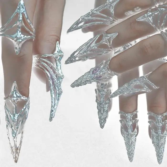 Couvre-ongles punk en métal Sophia