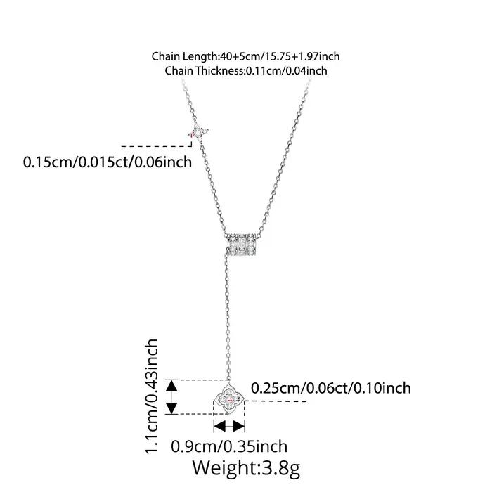 BAMOER – collier en moissanite en argent Sterling 925, pendentif porte-bonheur trèfle à quatre feuil