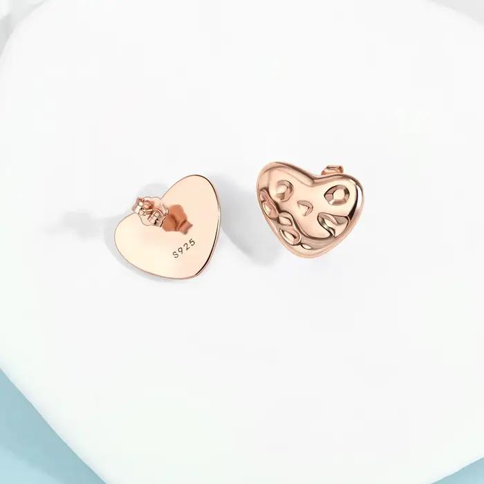 Boucles d'oreilles en argent sterling 925 serties de zirconium blanc pour femmes, bijou romantique et hypoallergénique pour occasions spéciales