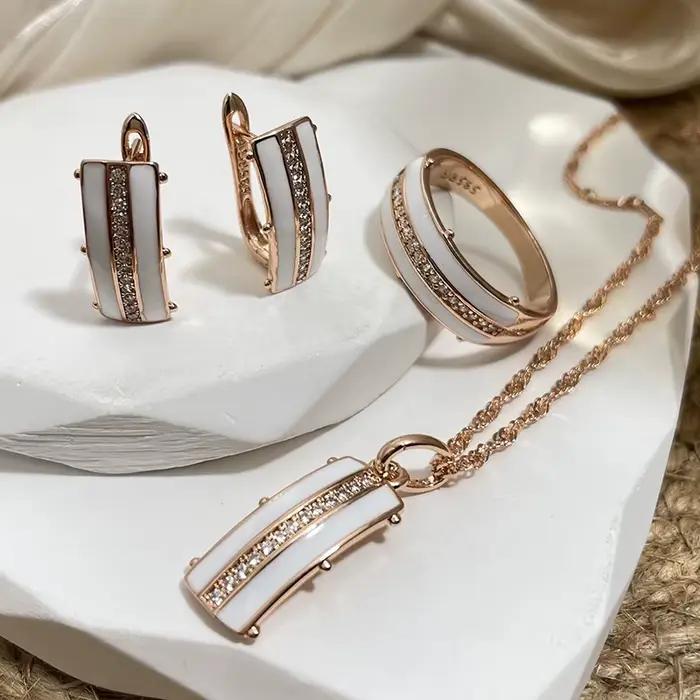 SYOUJYO – collier avec pendentif pavé en Zircon naturel pour femmes