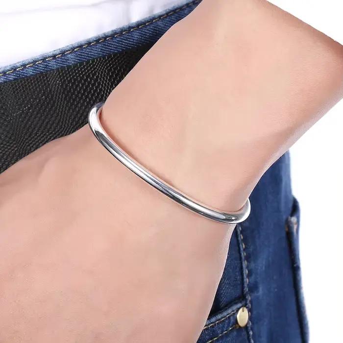 Bracelets en argent Sterling 925 pour femmes, simples et élégants, bijoux à la mode pour fête de mariage, cadeaux de noël