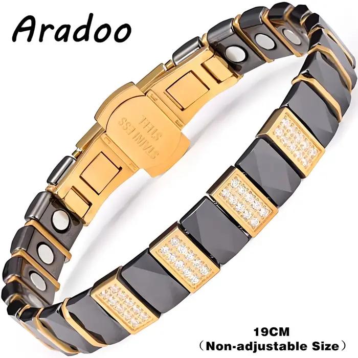 ARADOO – Bracelet en céramique et titane pour hommes et femmes